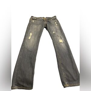 CAbi distressed slim boyfriend jeans-Sz 4